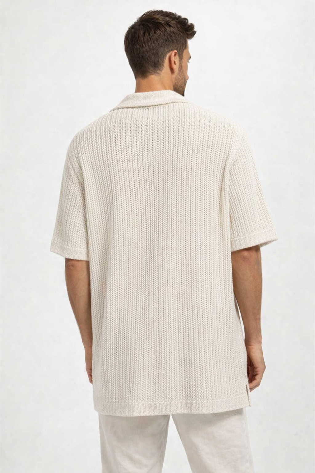 Men Cream Summer Shirt