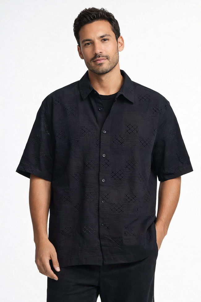 Men Black Casual Shirt