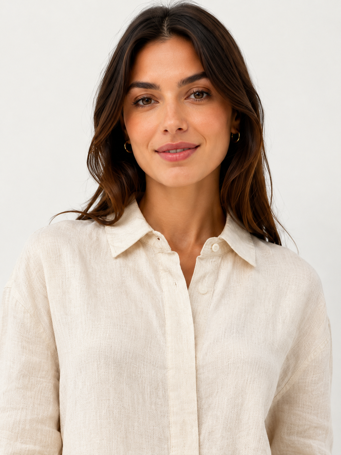 Women Cream Shirt Top
