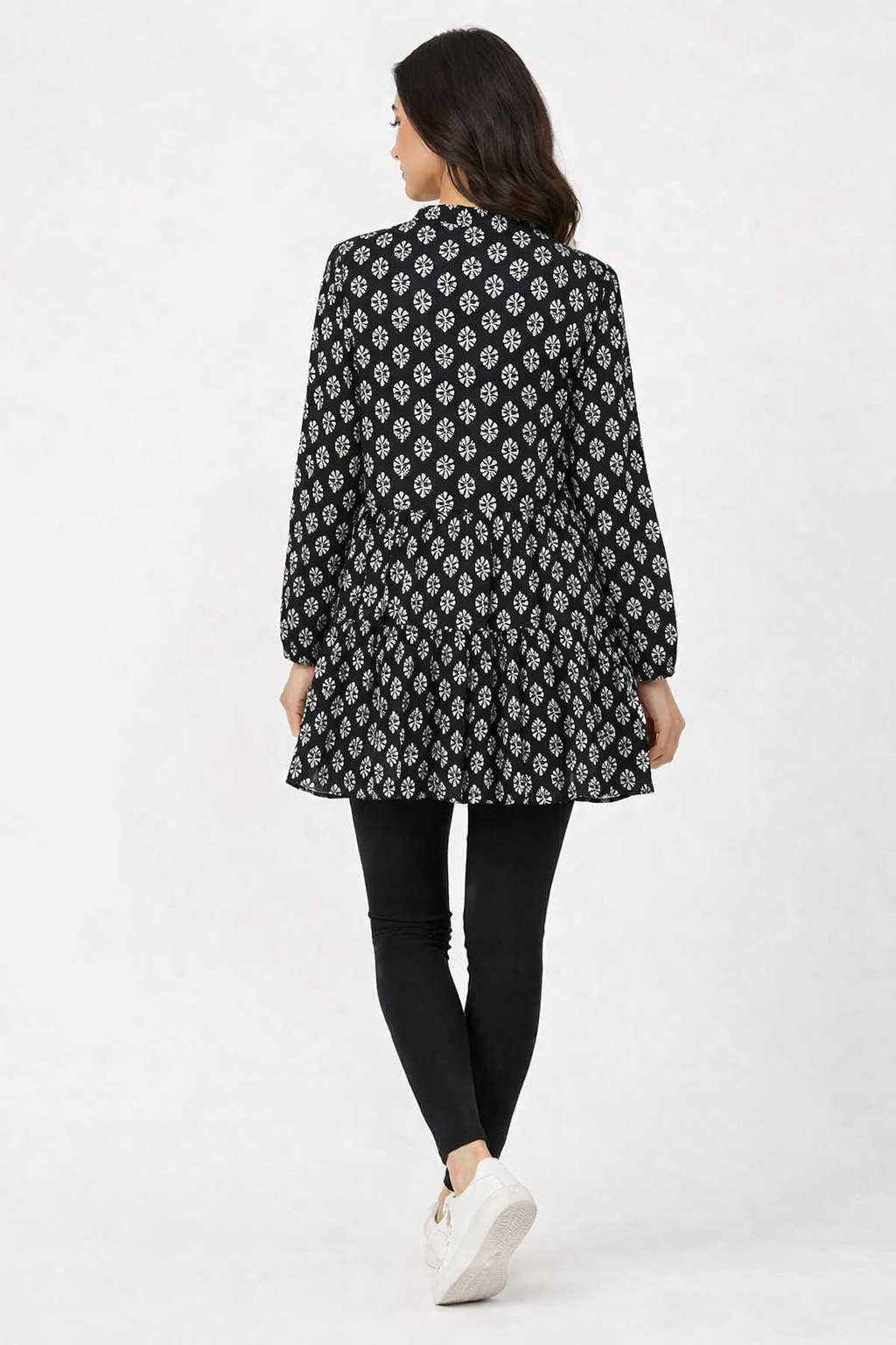 Women Black A-Line Tunic Dress