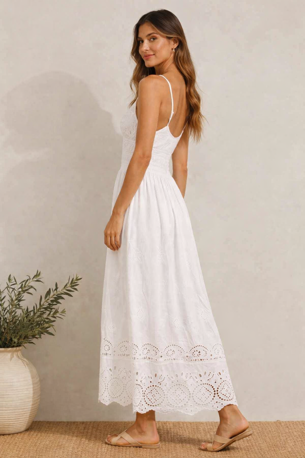 Women White Maxi Dress