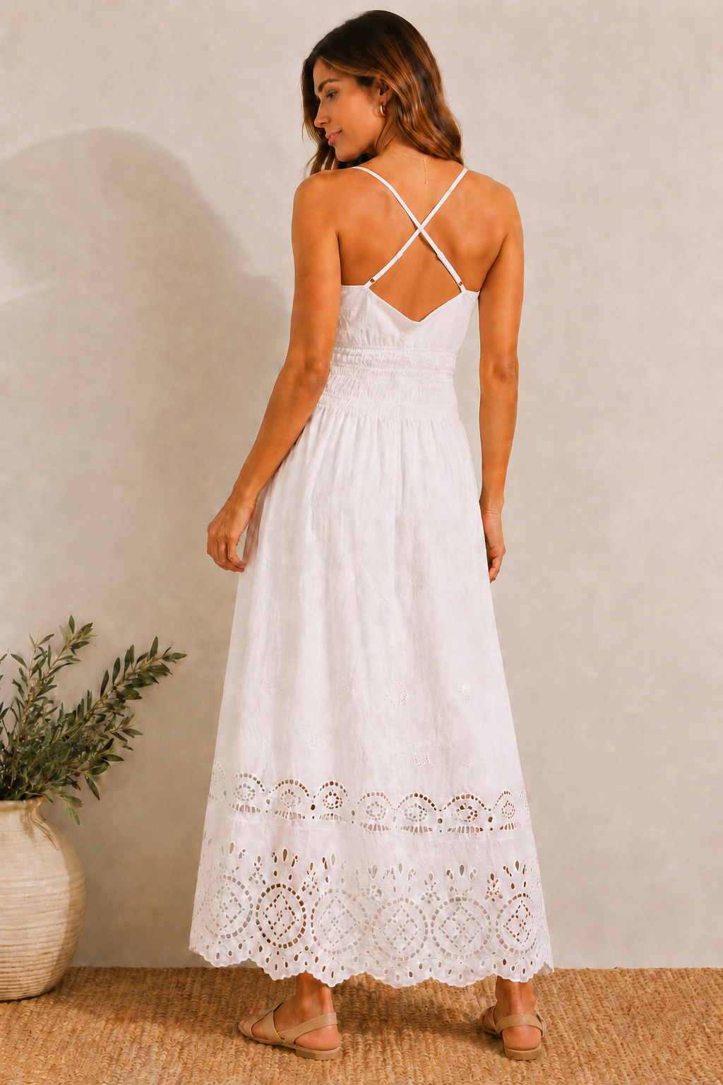 Women White Maxi Dress