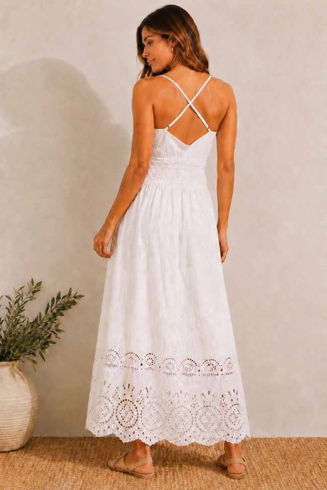 Women White Maxi Dress