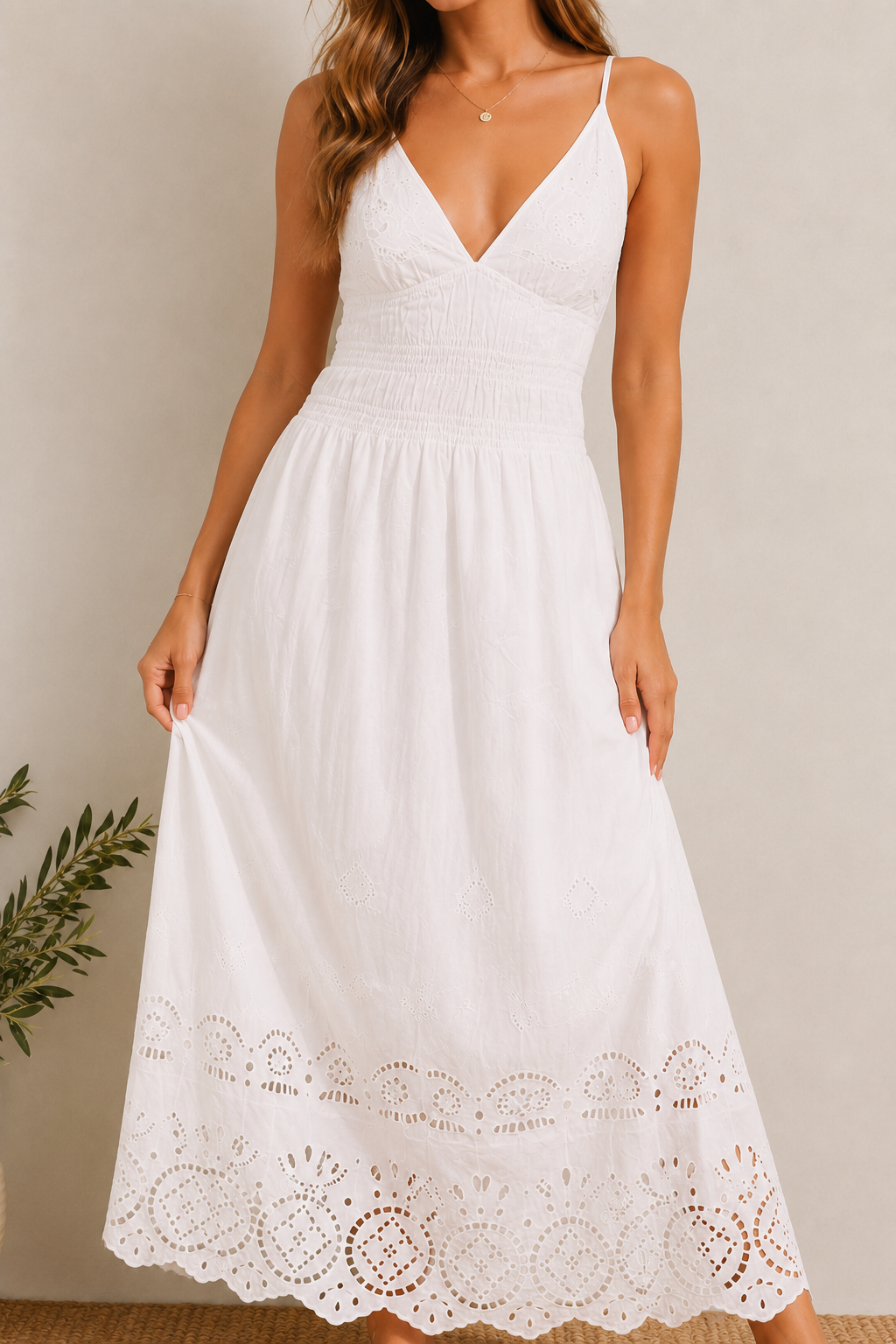 Women White Maxi Dress