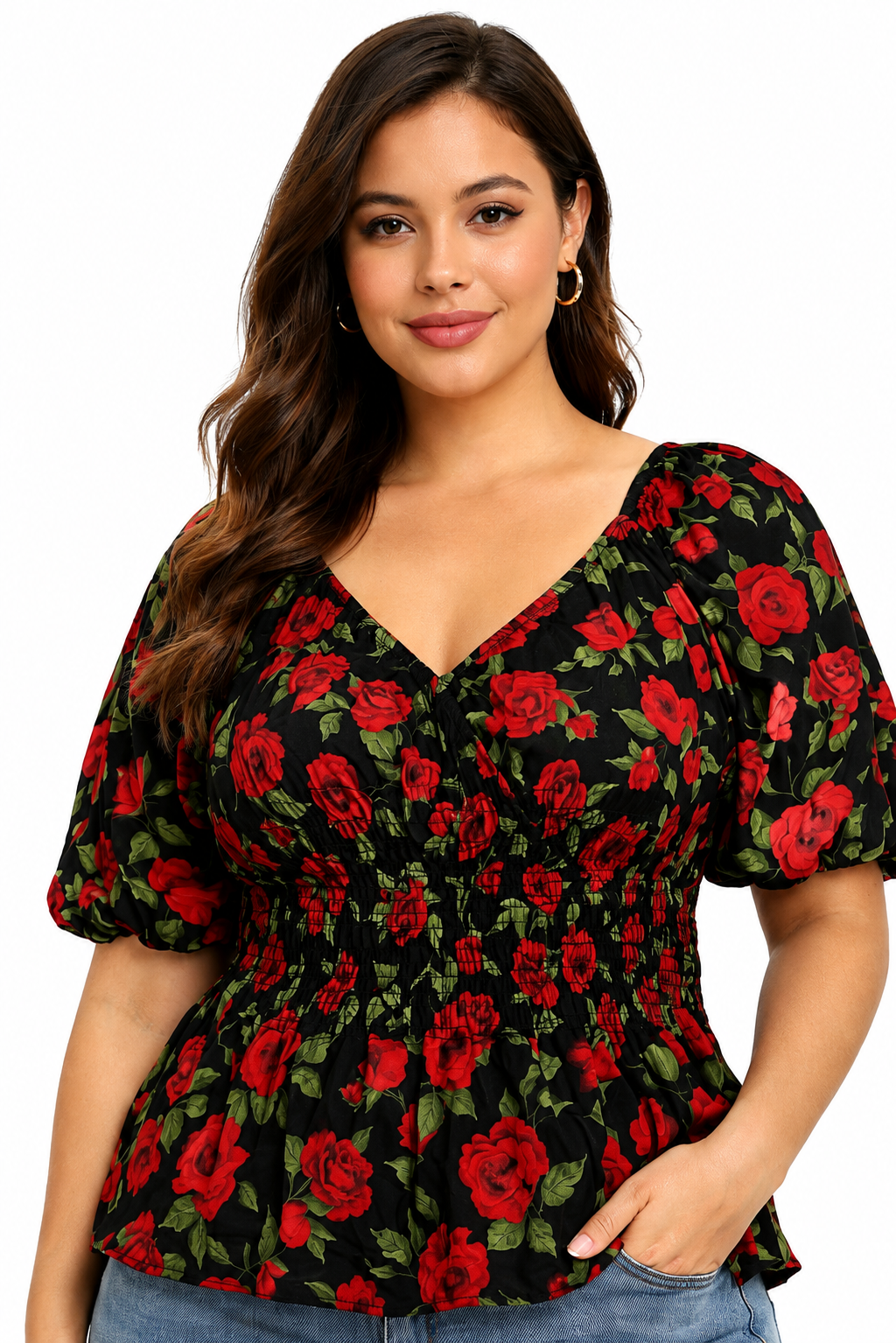 Women Multi  Smocked Cotton Top