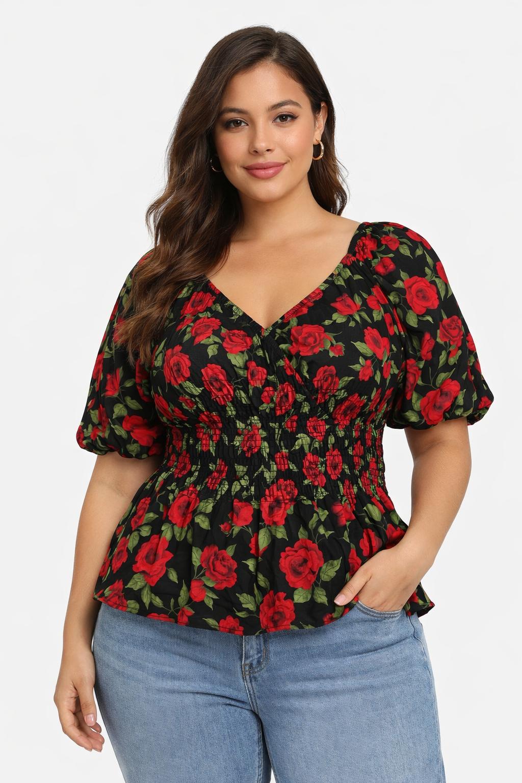 Women Multi  Smocked Cotton Top