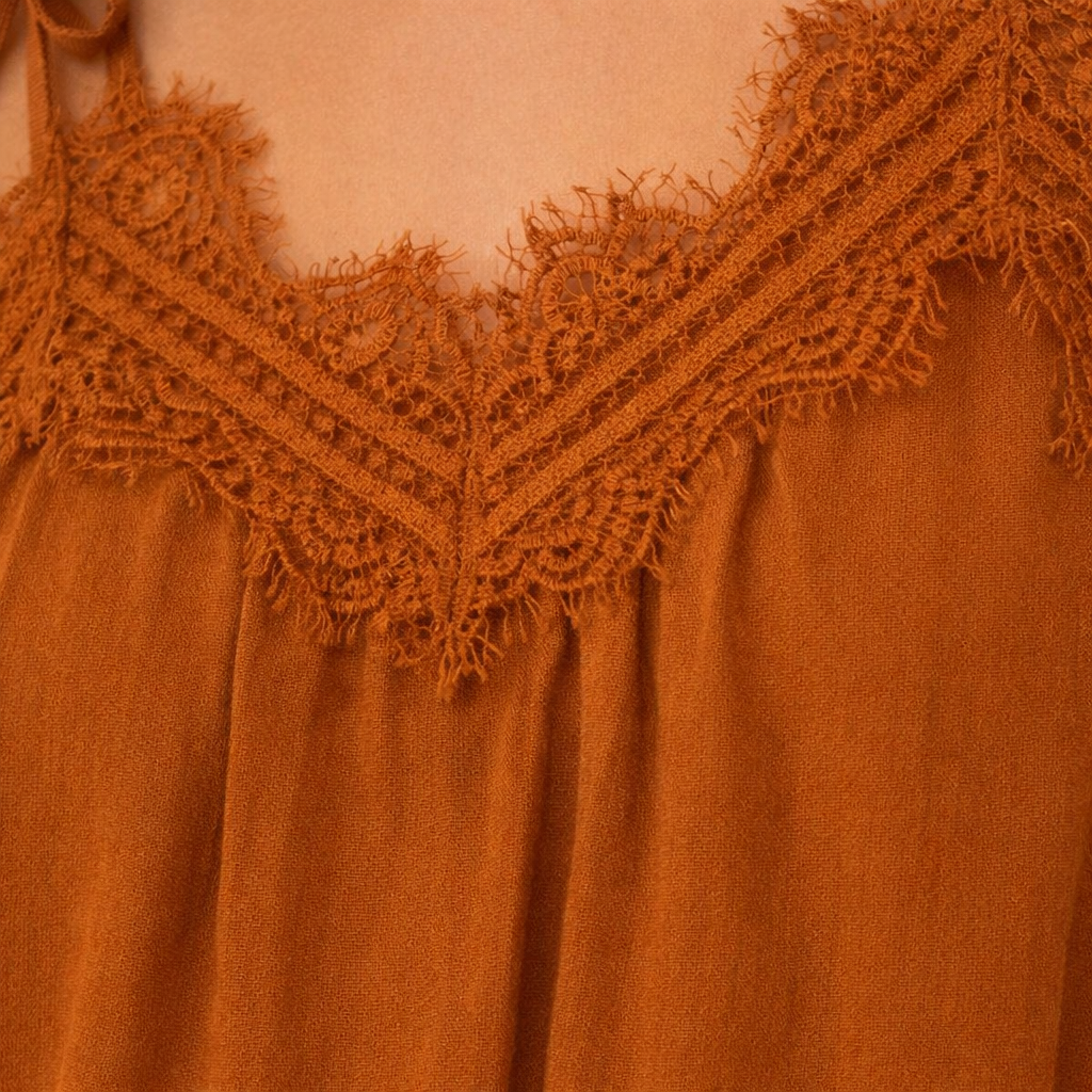 Women Brown Sleeveless Cami Top