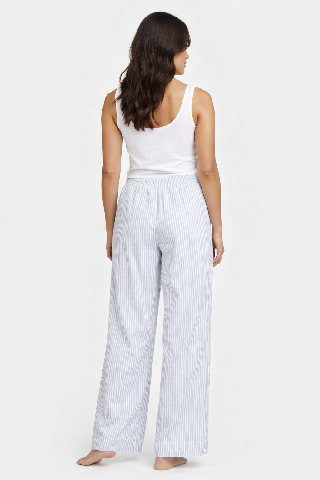 Women Blue Wide Leg Lounge Pants
