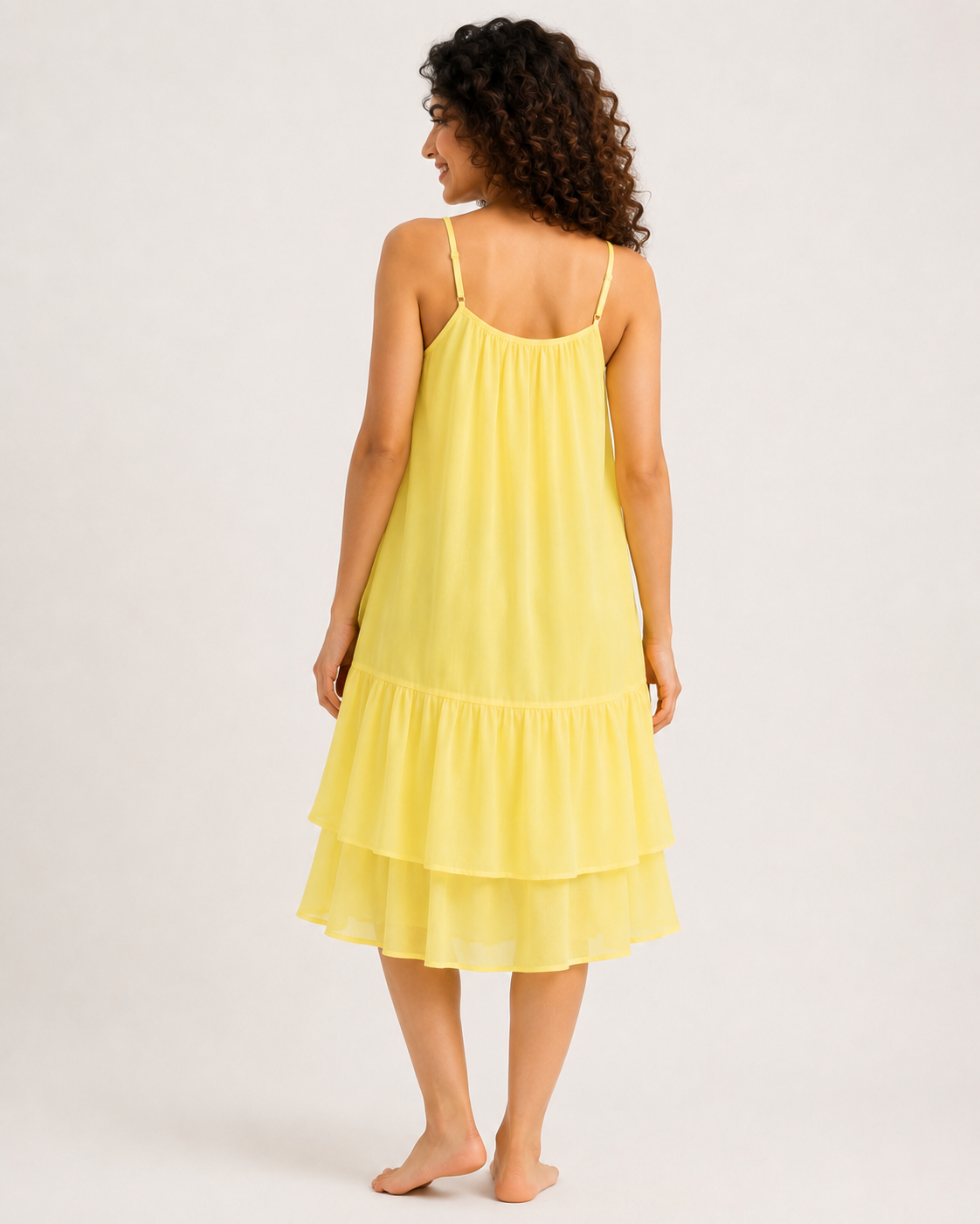 Women Yellow Midi Dress