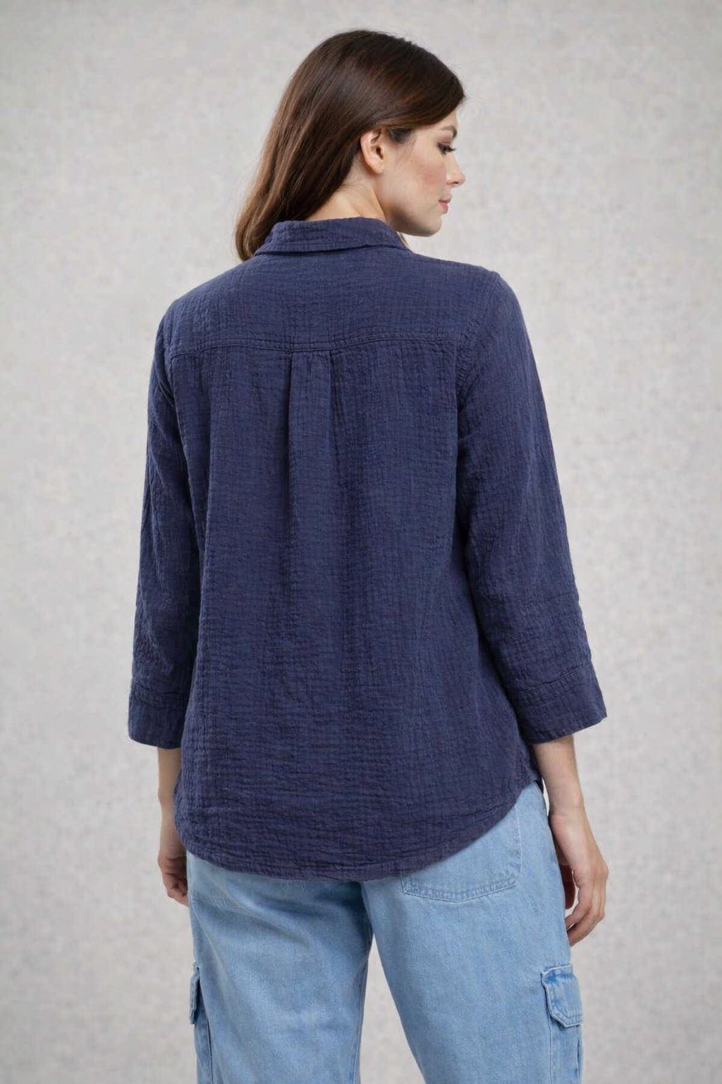 Women Navy Casual Shirt