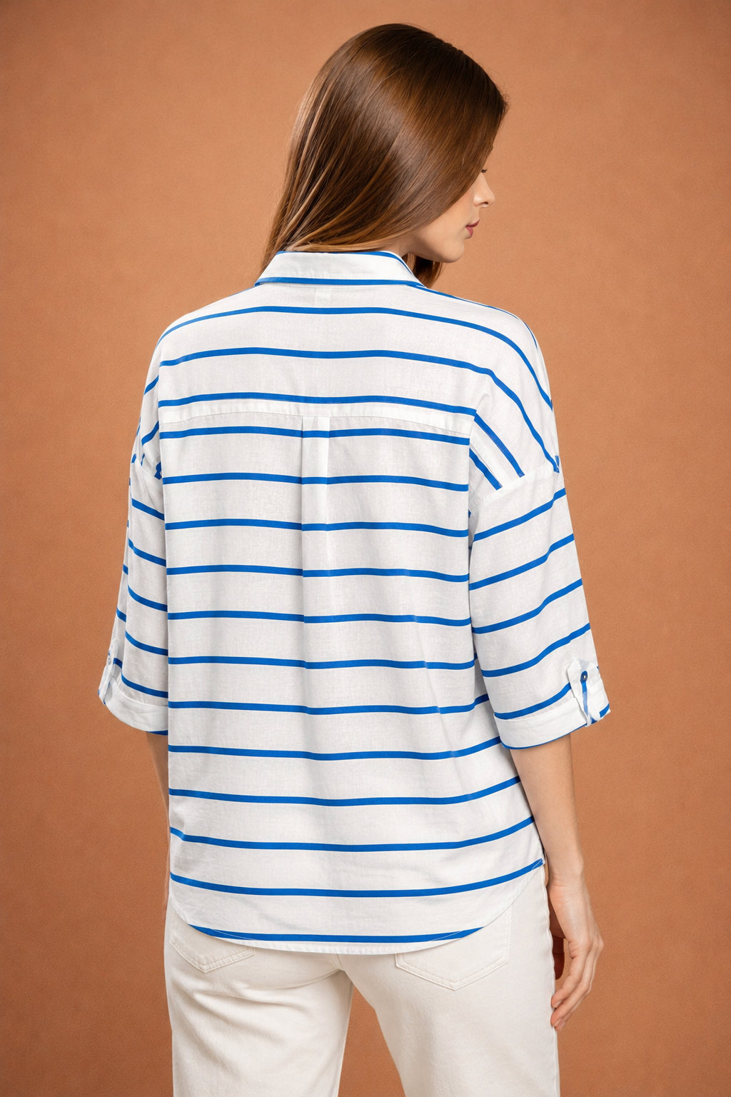 Women Blue Oversized Shirt
