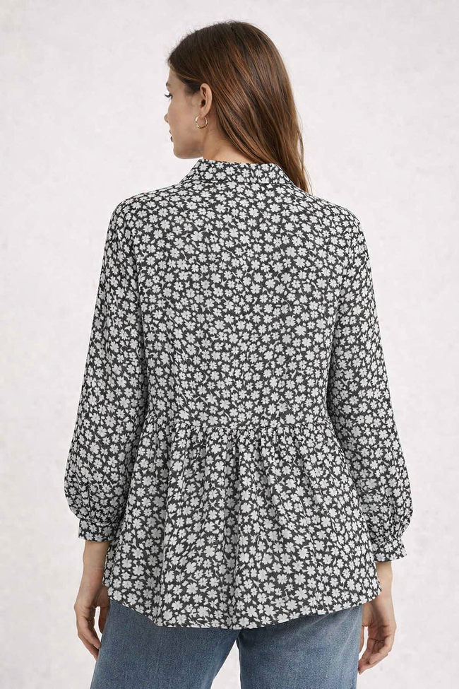 Women Black Tunic Shirt