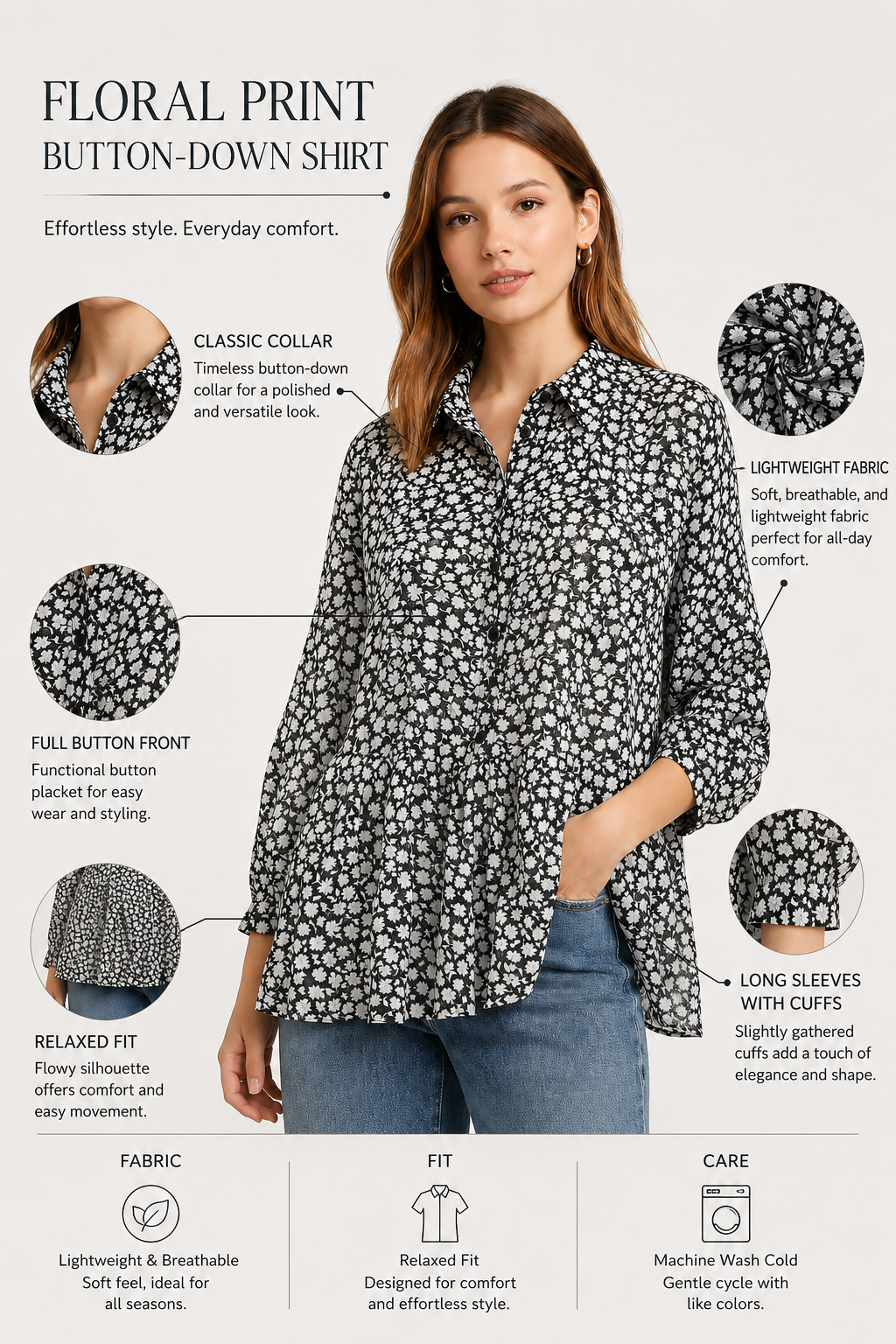 Women Black Tunic Shirt