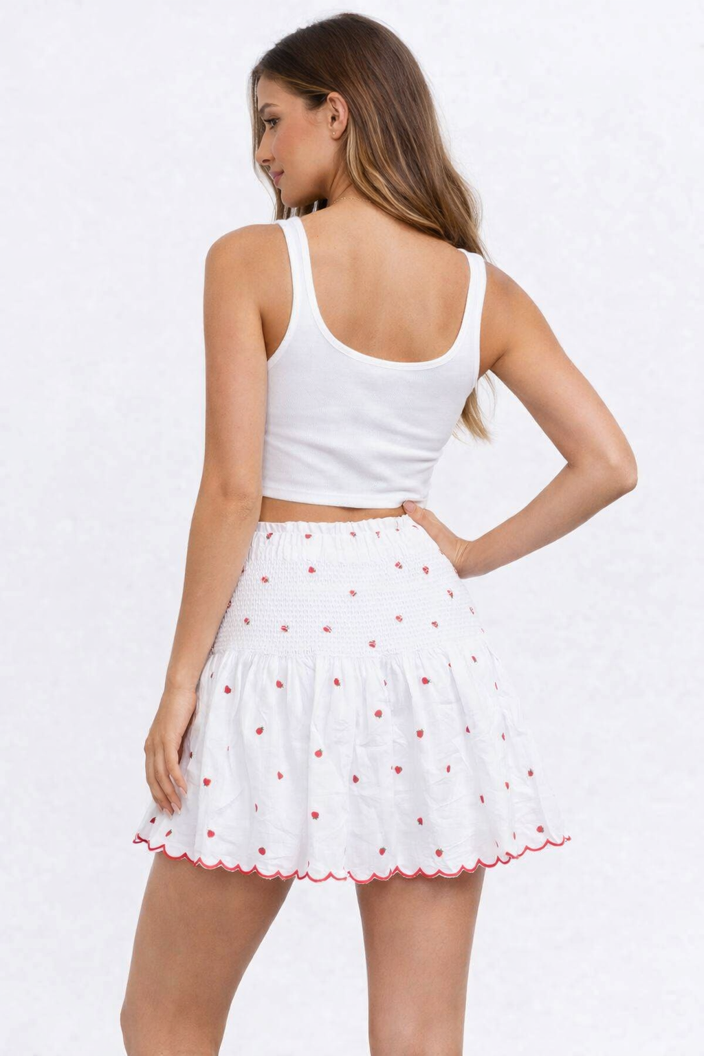 Women White Cotton Skirt