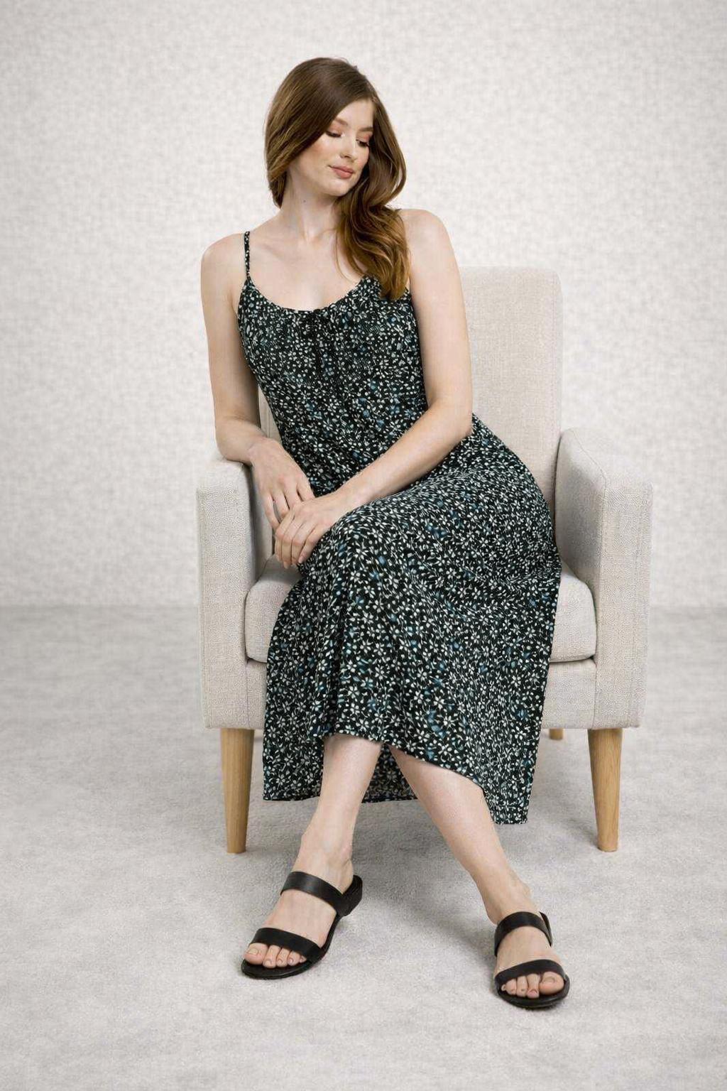 Women Navy  Midi Dress