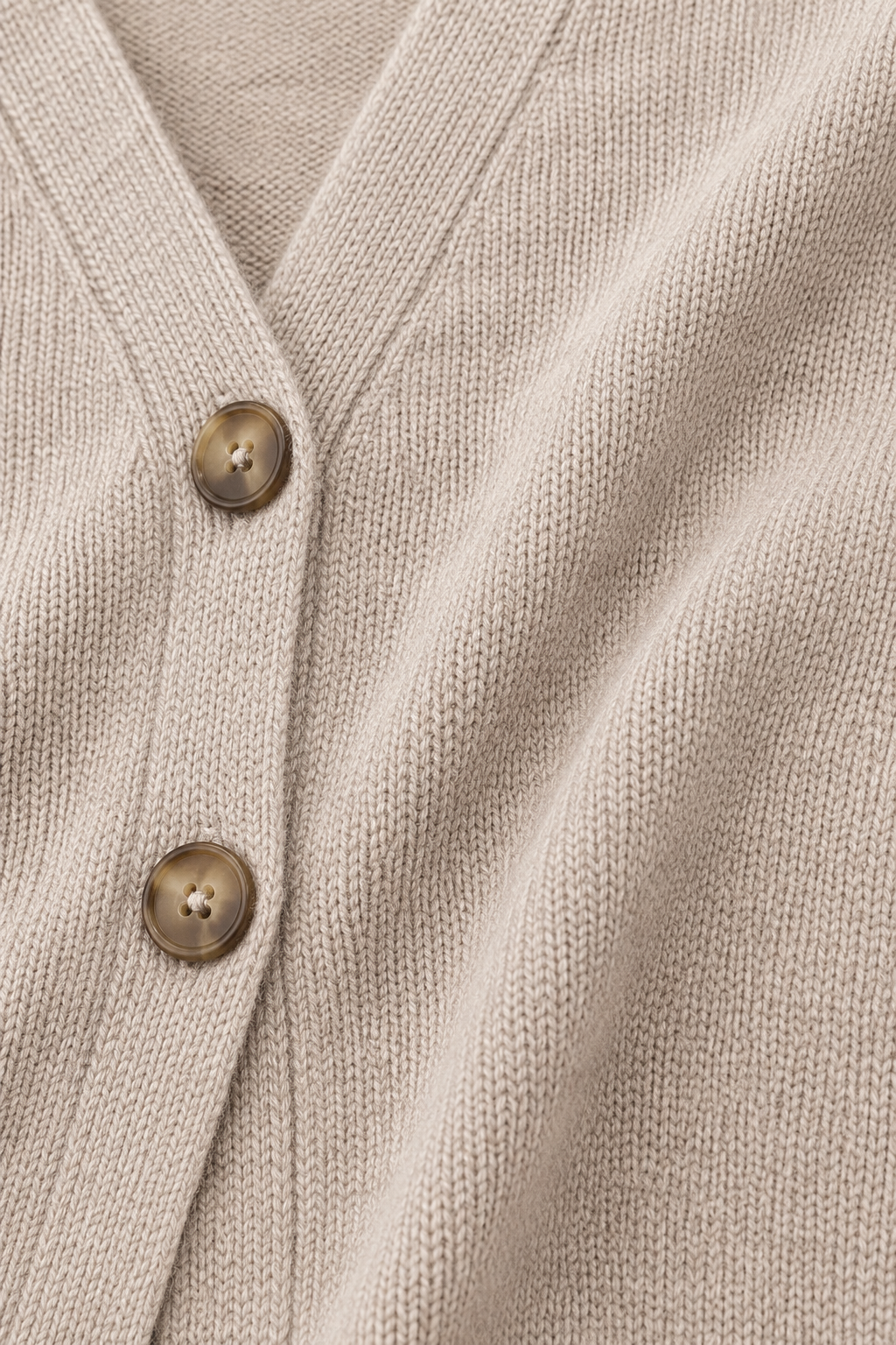 Women Beige Knit Cardigan