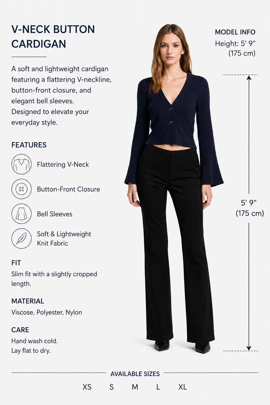 Women Blue Knit Cardigan