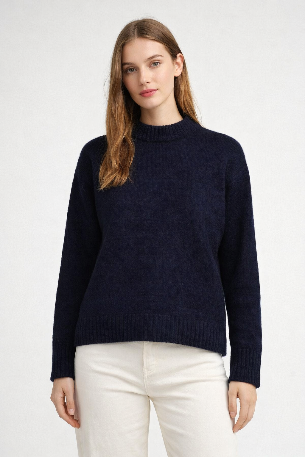 Women Blue Knit Sweater