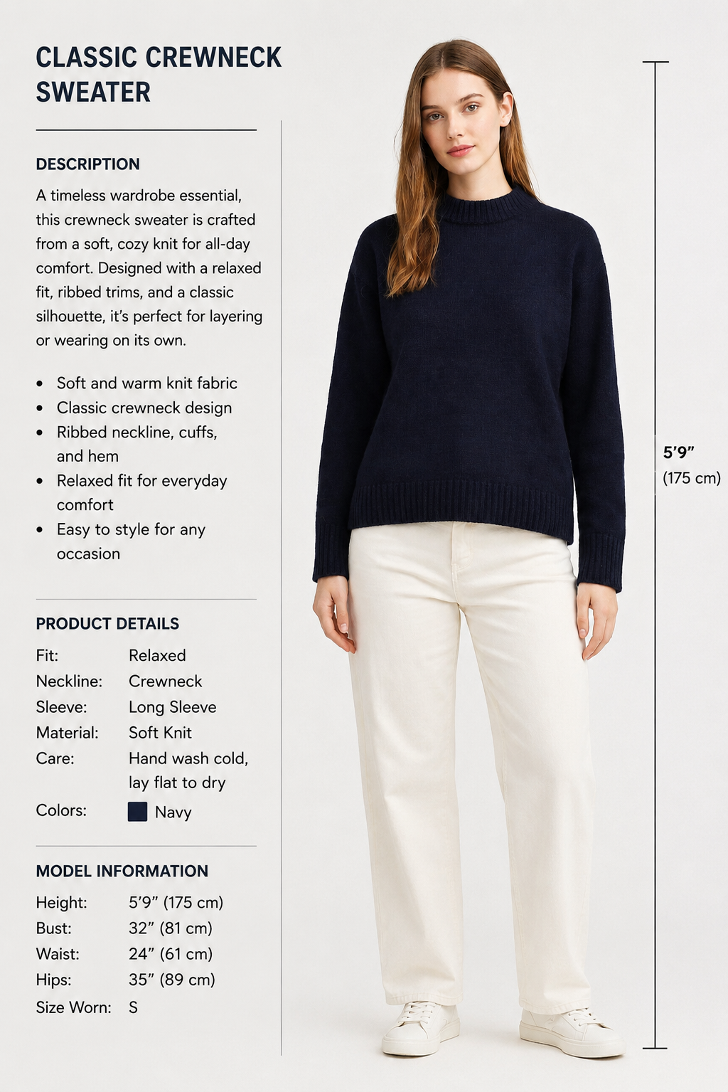 Women Blue Knit Sweater