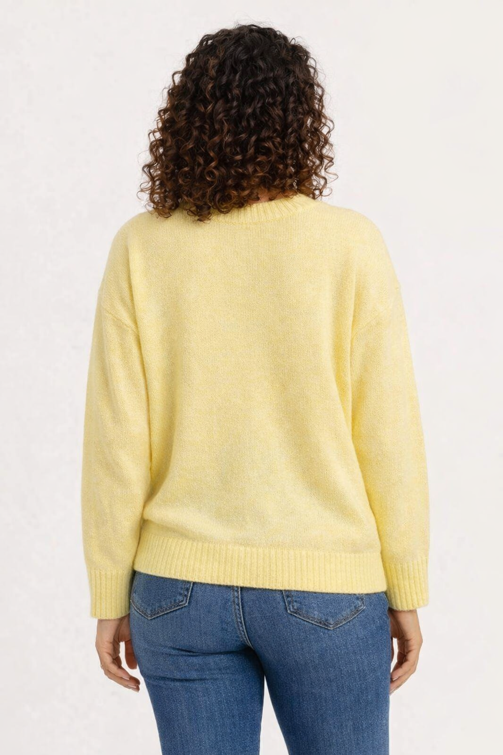 Women Yellow Knit Sweater