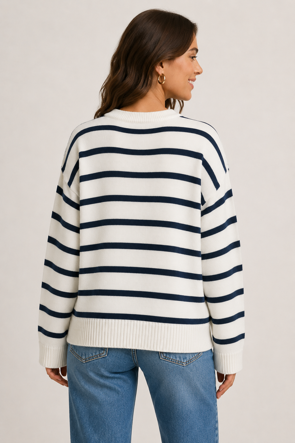 Women White Knit Sweater