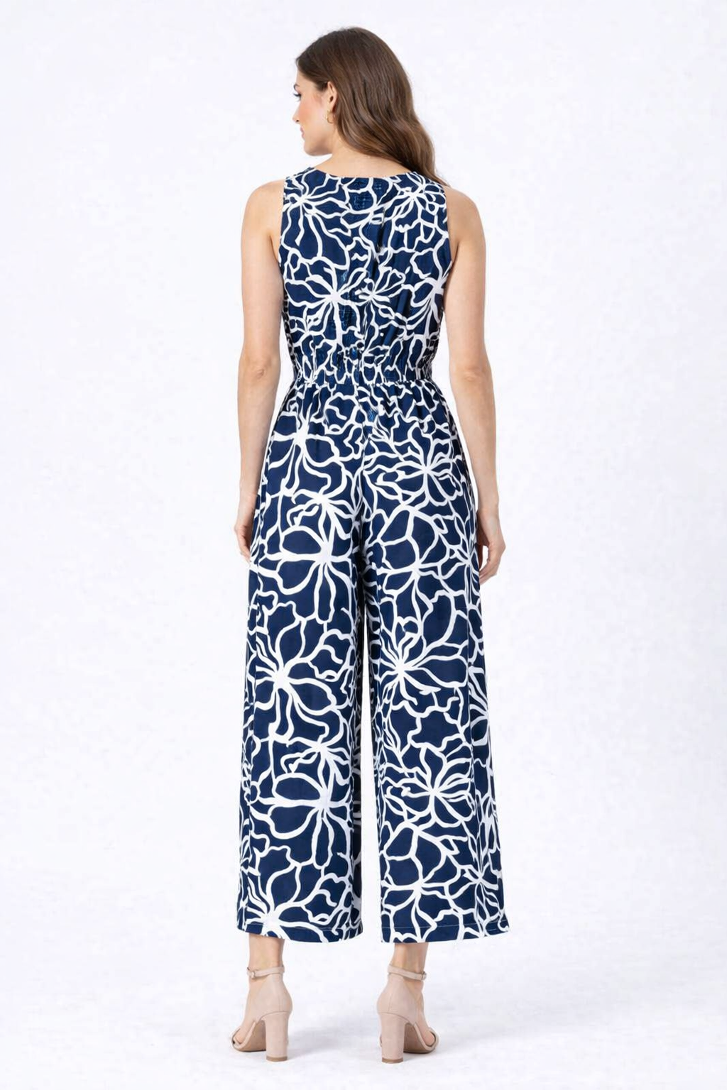 Women Blue Wide Leg Jumpsuit