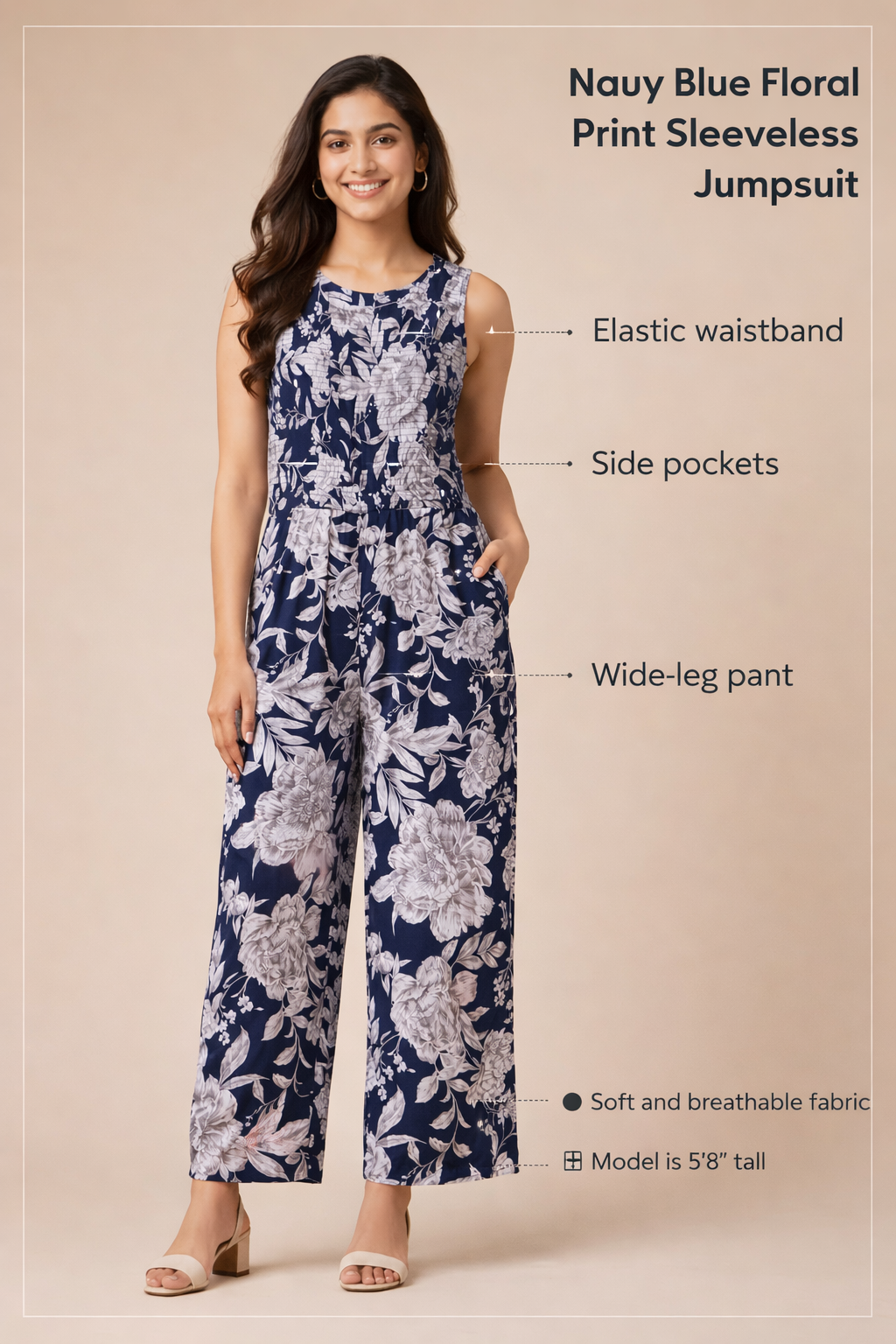 Women Multi Wide Leg Jumpsuit