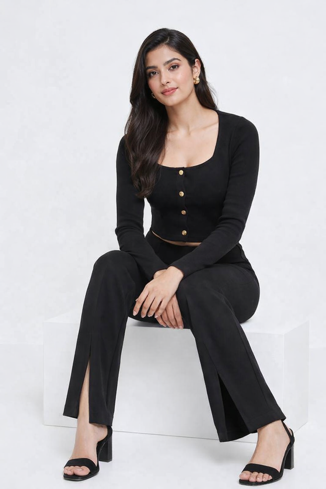 Women Black Co-Ord Set