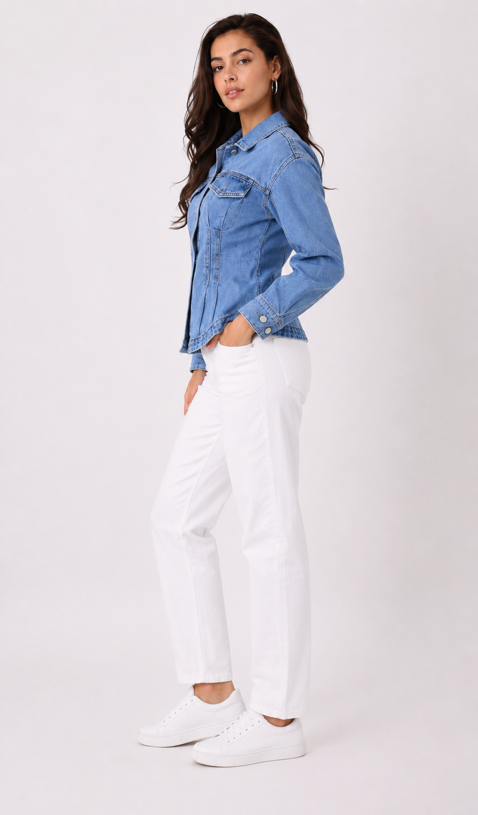 Women Blue Denim Jacket