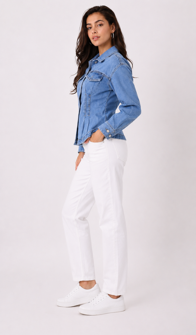Women Blue Denim Jacket