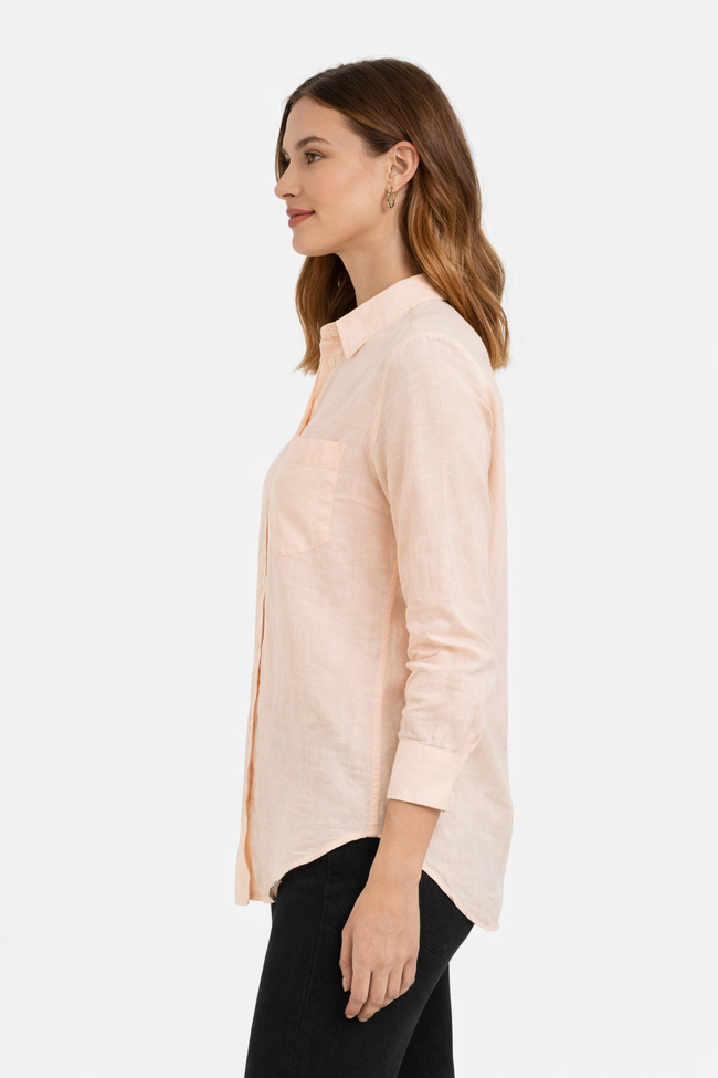 Women Peach  Casual Shirt