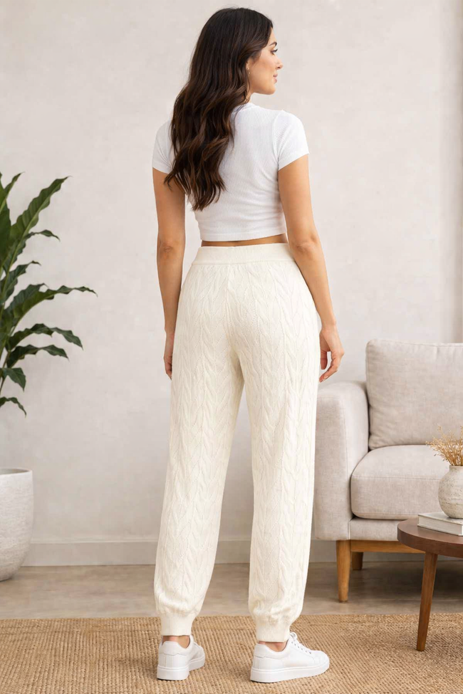 Women White Jogger Pants