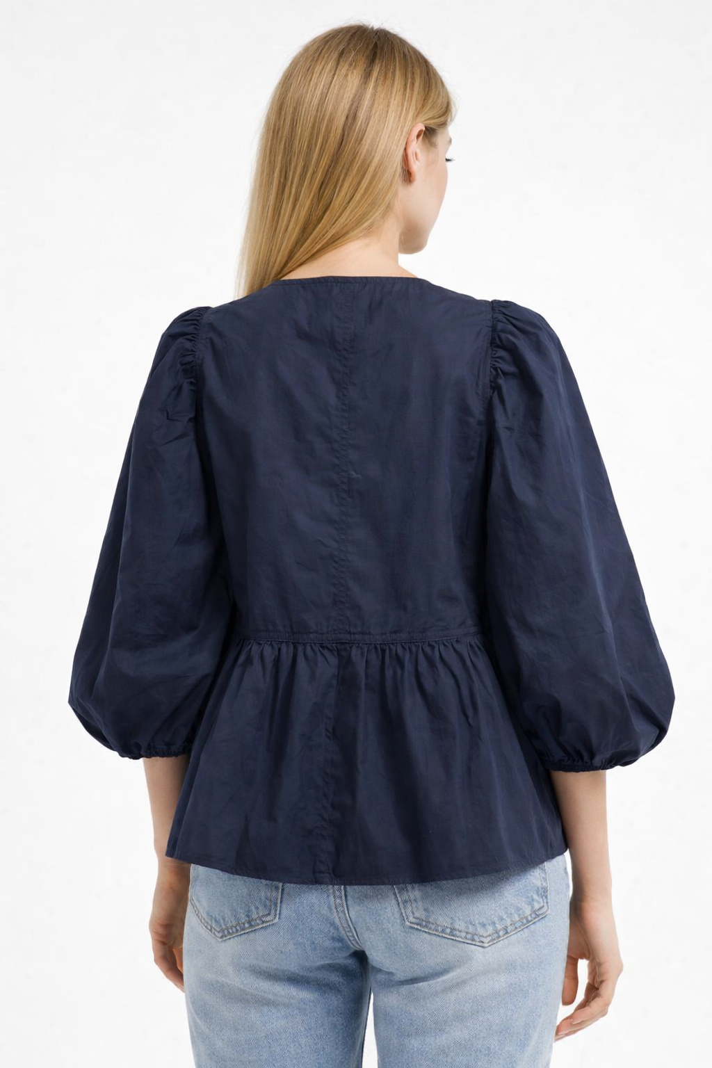 Women Blue Peplum Top