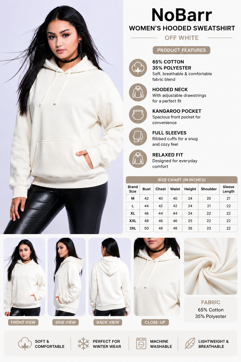 Women Green Hooded Sweatshirt
