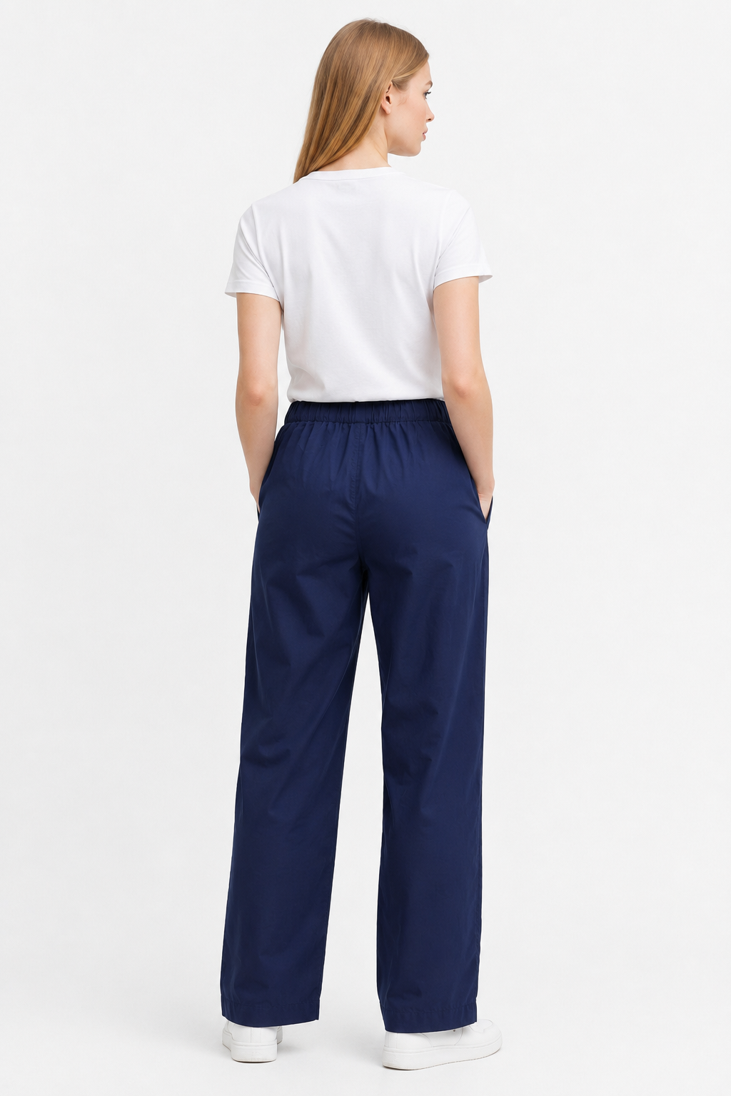 Women Blue Drawstring Pants