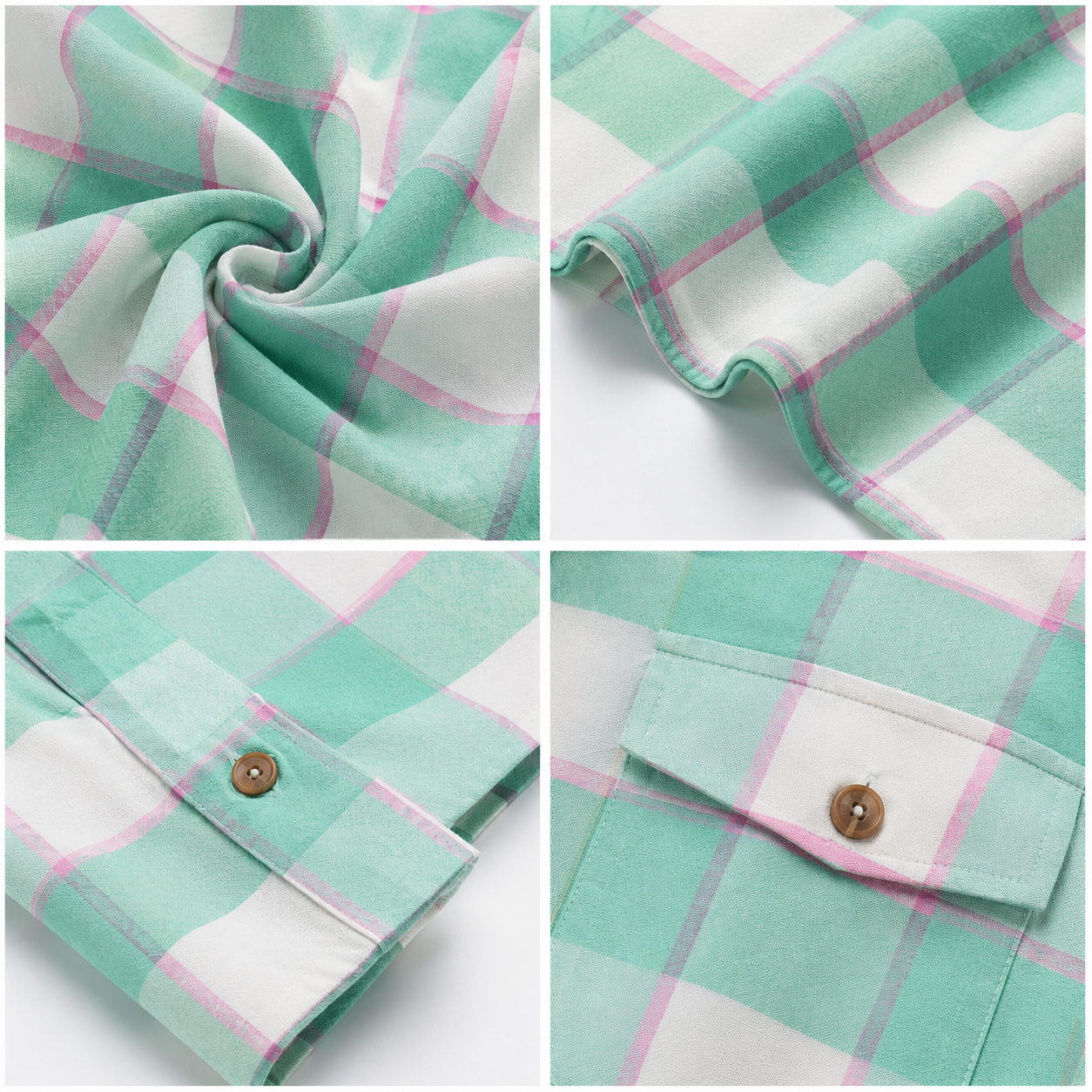 Women Green Checked Shirt