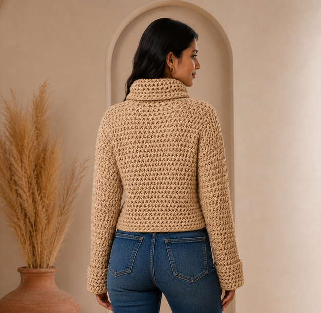 Women Brown Knit Sweater