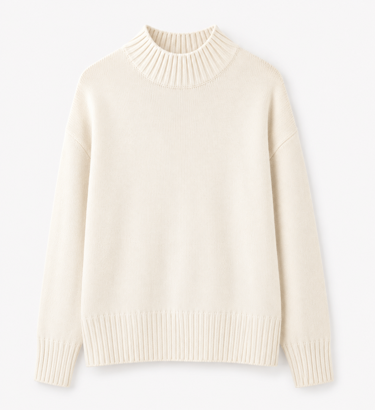 Women Off White Knit Sweater