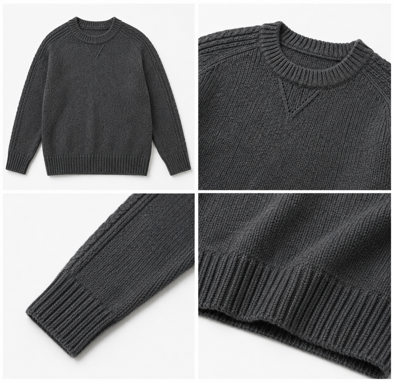 Women Grey Acrylic Sweater