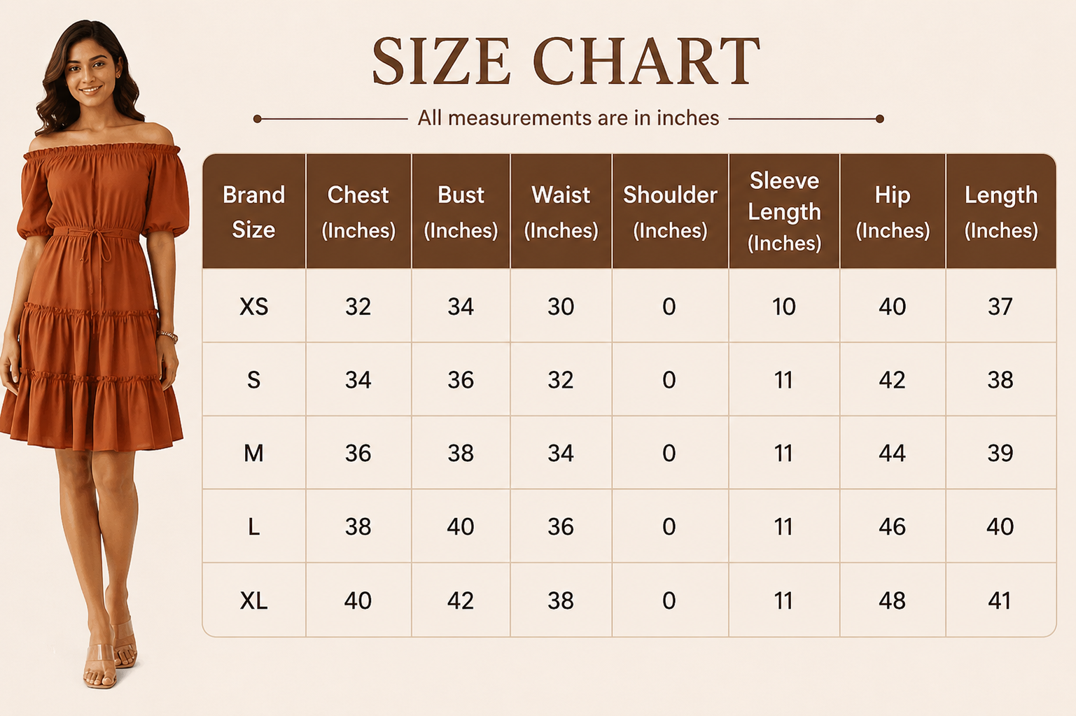 Women Brown Tiered Mini Dress