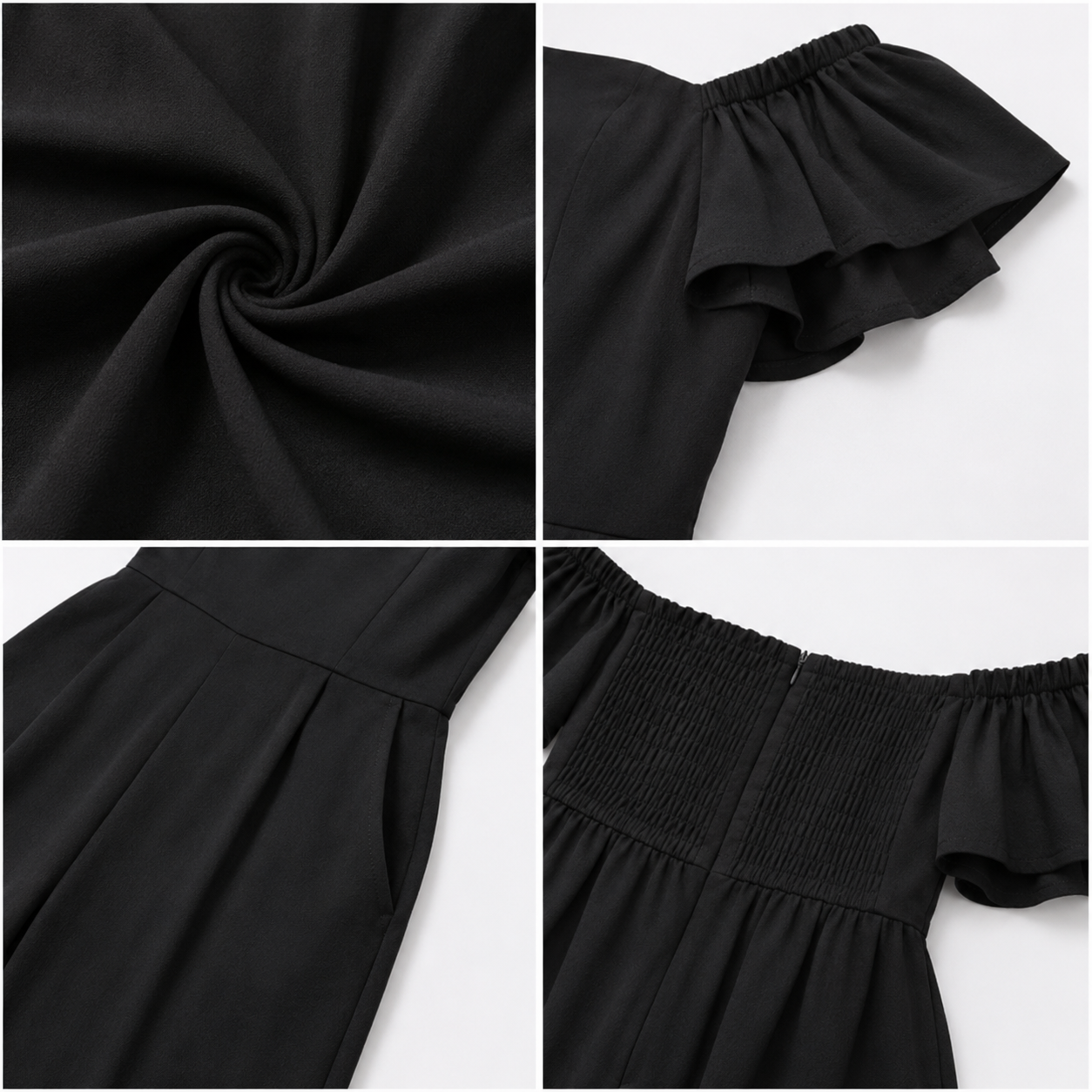 Women Black Wide Leg Jumpsuit