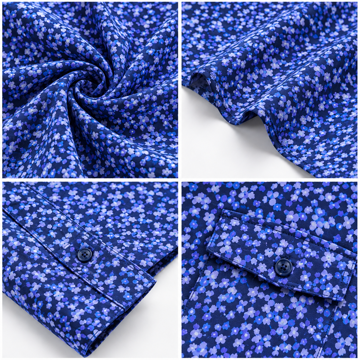 Women Blue Floral Print Shirt