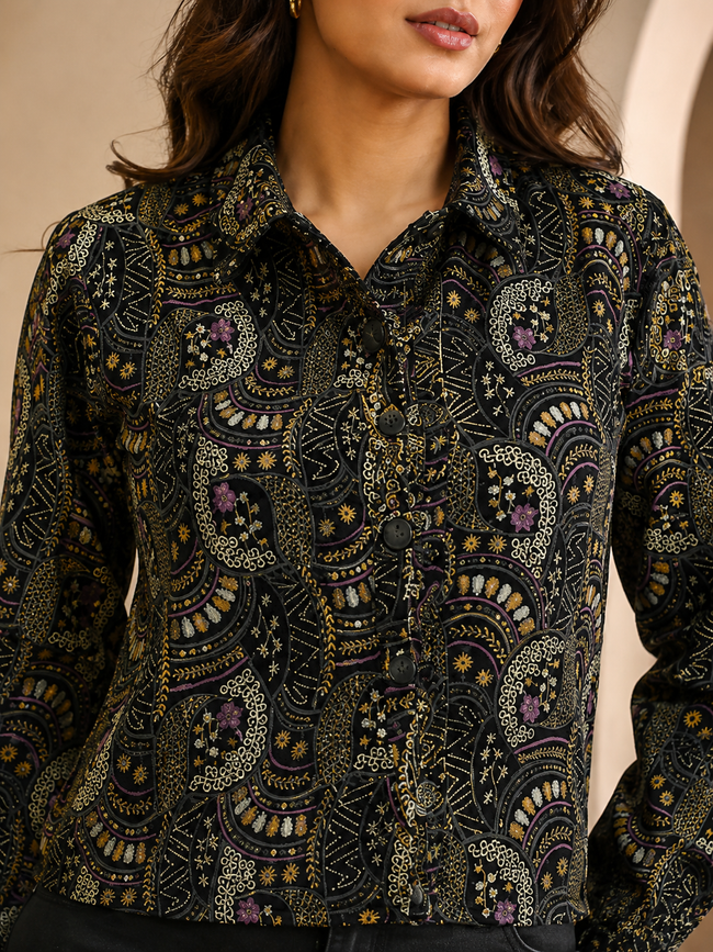 Women Black Casual Jacket