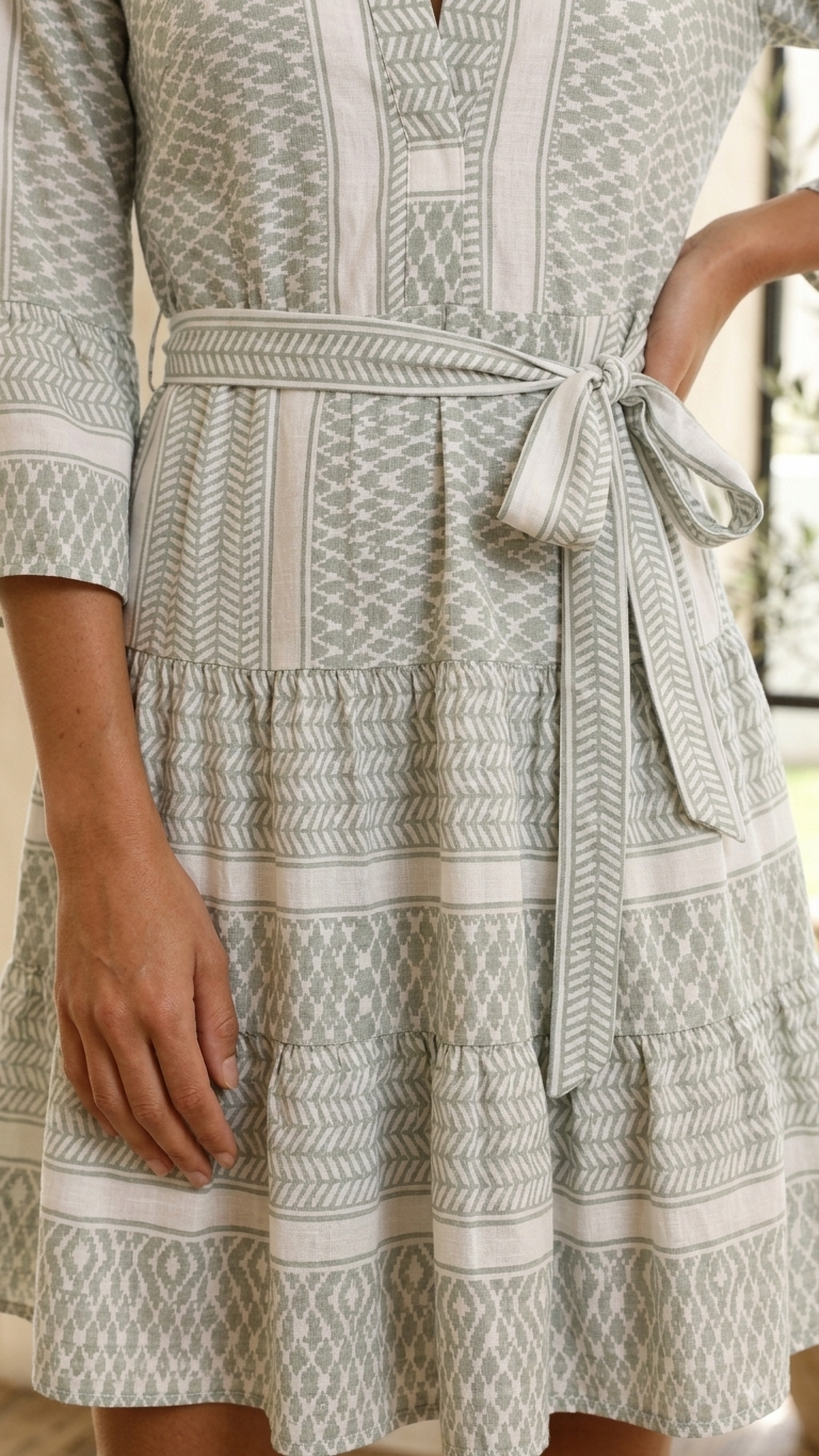 Women Green A-Line Dress