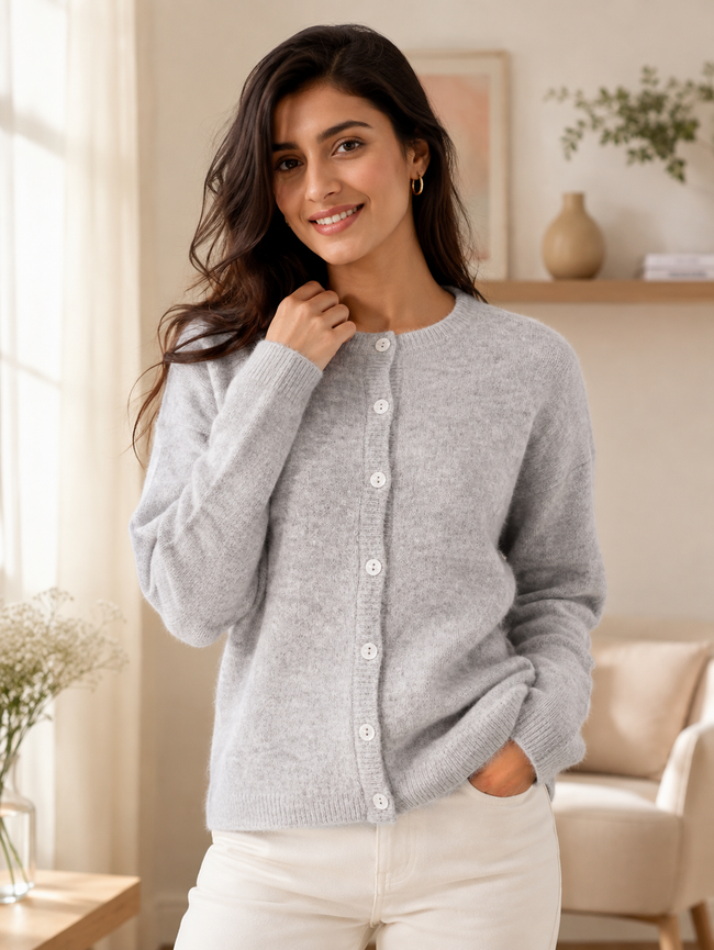 Women Grey Knit Sweater