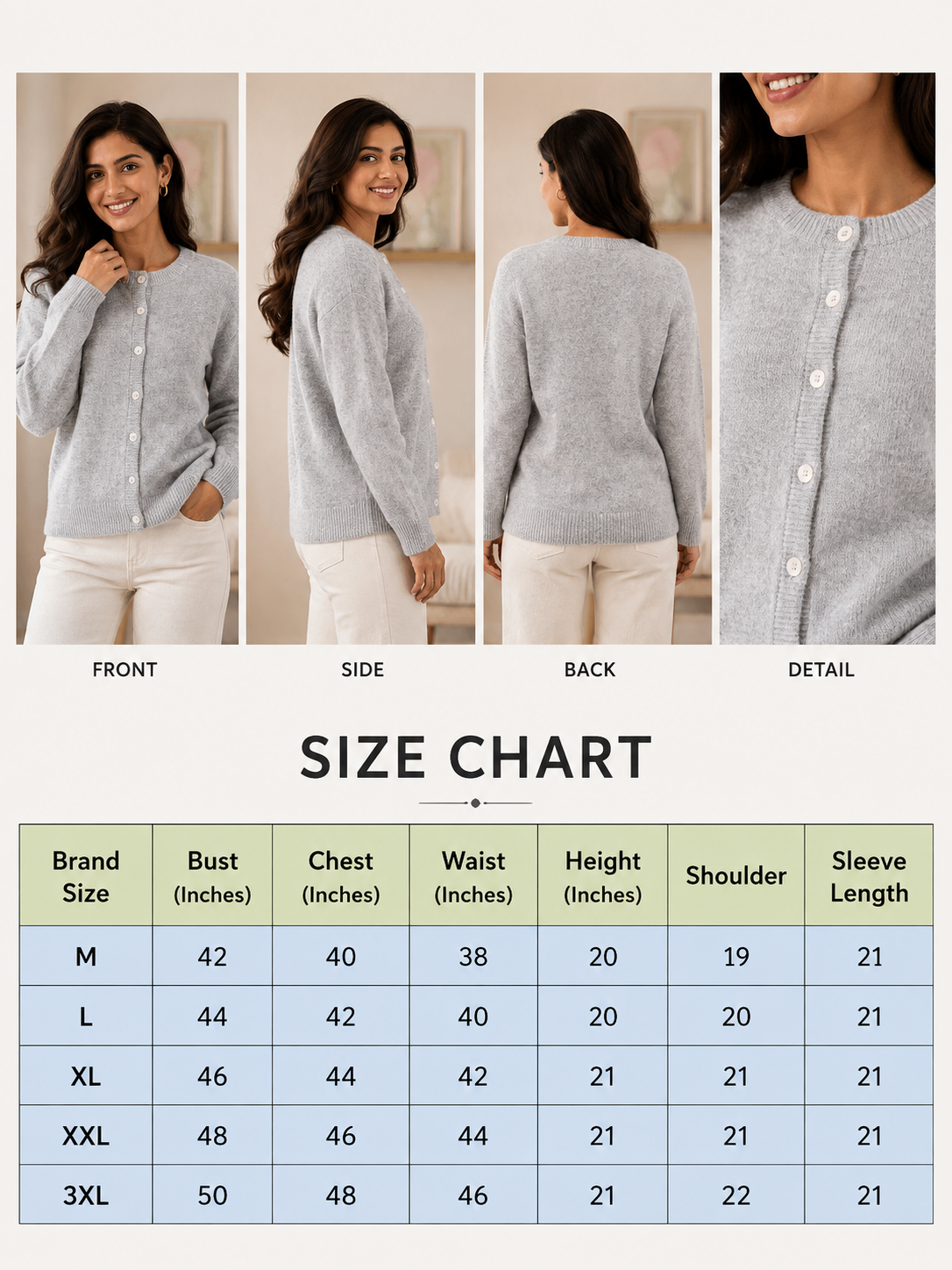 Women Grey Knit Sweater