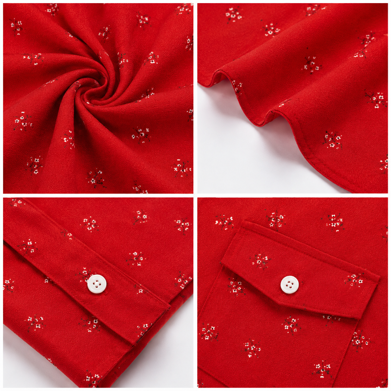 Women Red Shirt Style Mini Dress