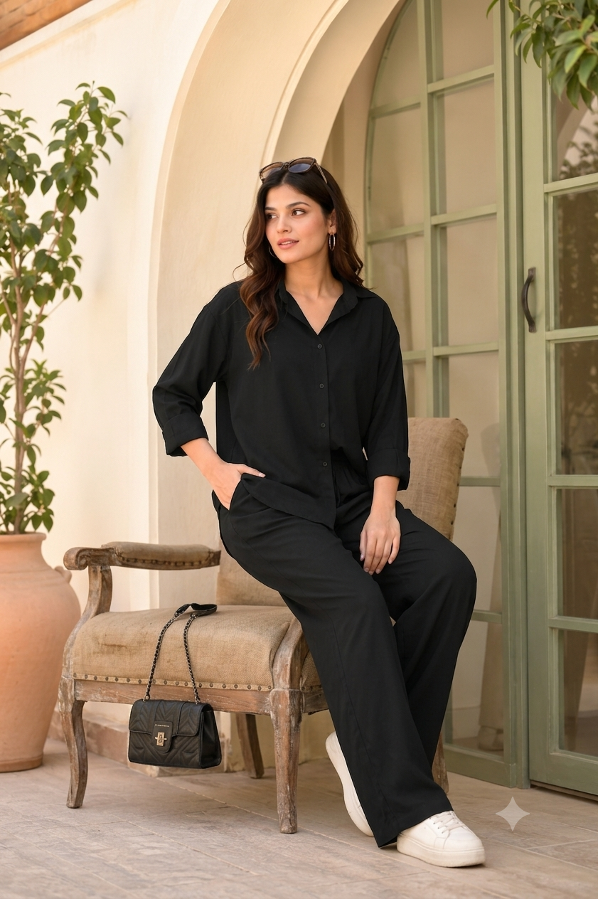 Women Black Co-Ord Set