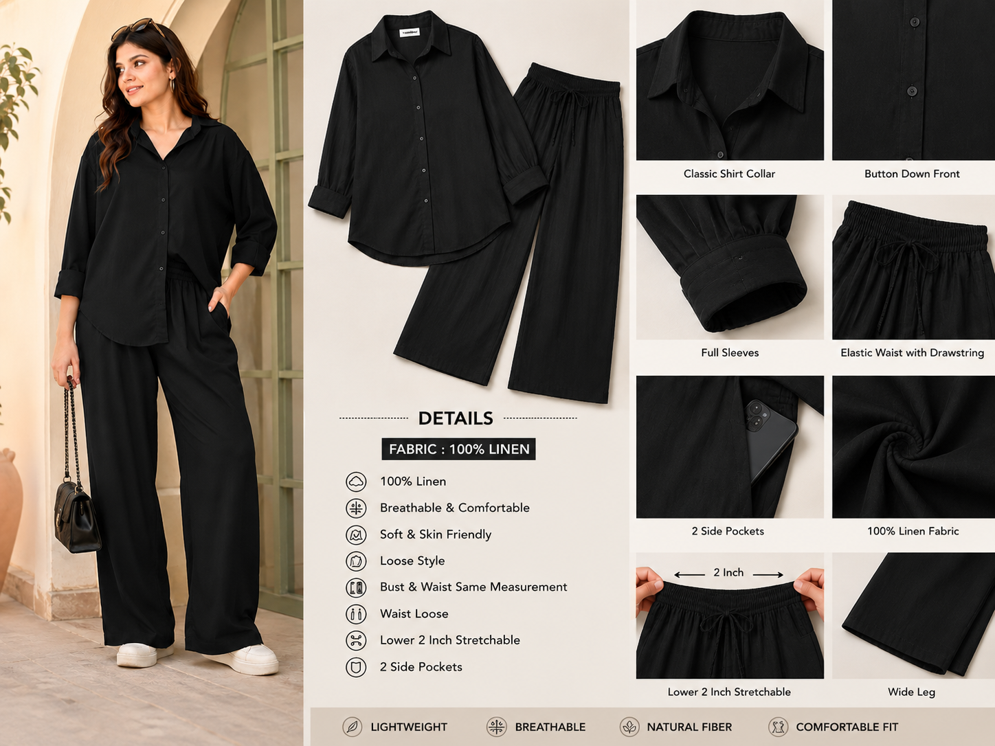 Women Black Co-Ord Set