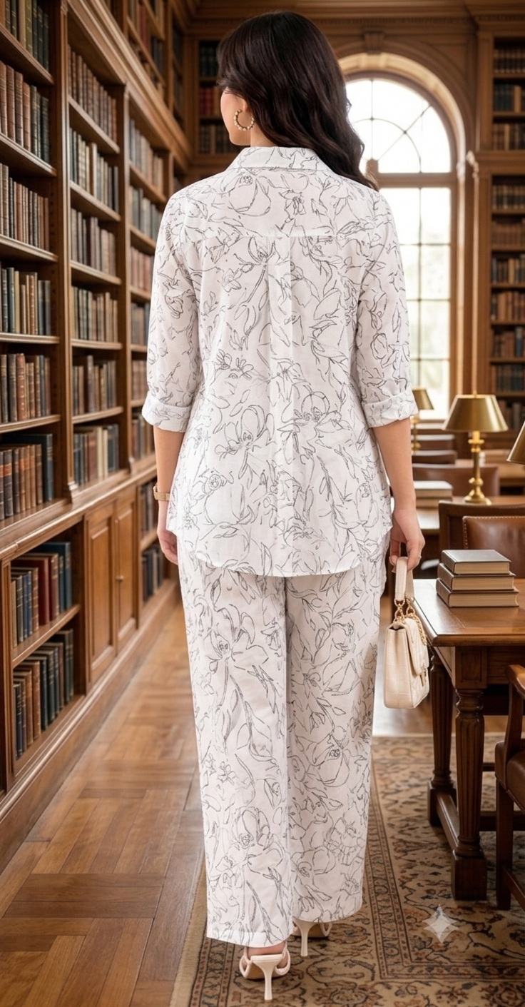 Women Cream Co-Ord Set